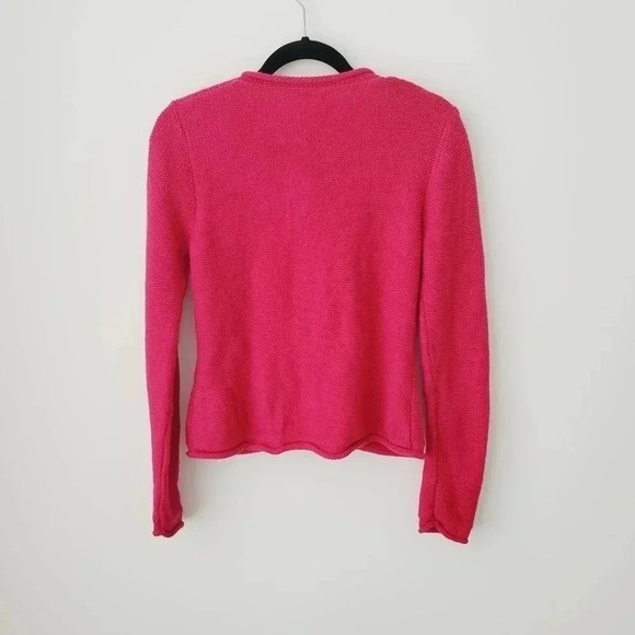 Peter Hahn pink 100%  soft wool cardigan sweater - Picture 10 of 11